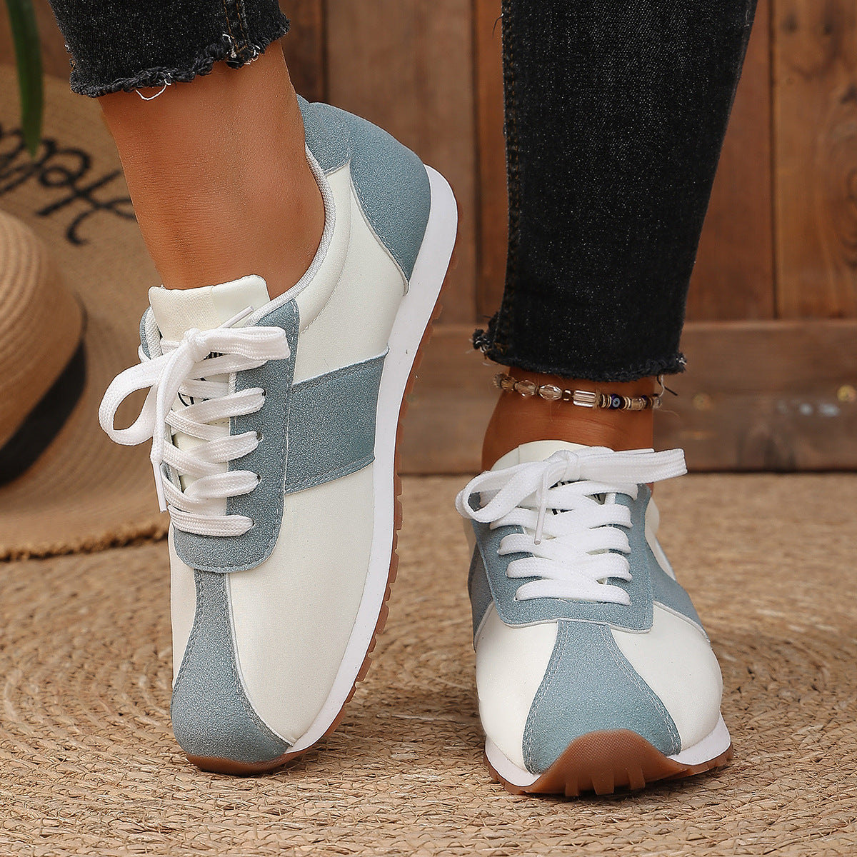Damen Sportliche Sneaker mit modischen Farbakzenten R&B