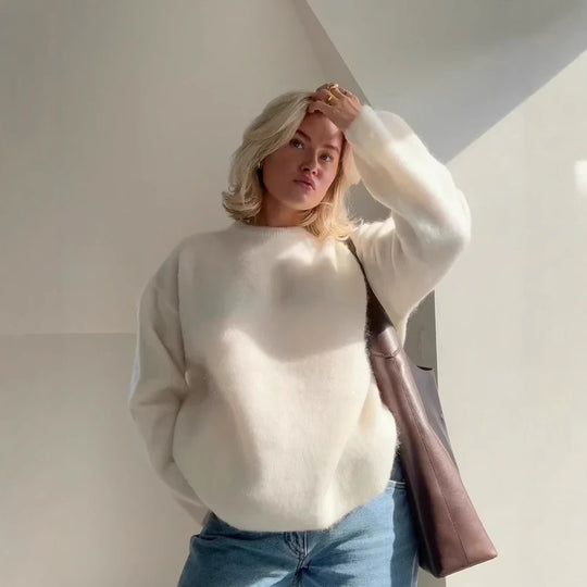 Damen Kuscheliger Pullover mit weitem Schnitt R&B