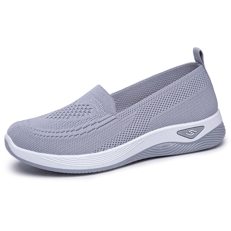 Damen Hochwertige Slip-On Freizeitschuhe mit atmungsaktiver Strickoberfläche R&B