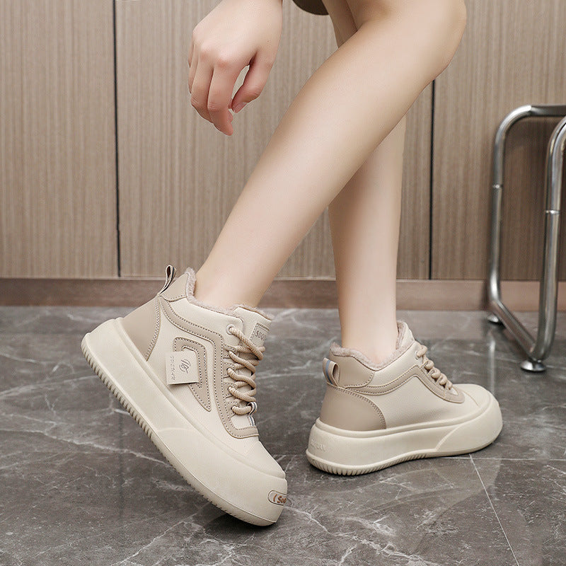 Damen Hohe Winter Sneakers mit kuscheligem Innenfutter und rutschfester Sohle R&B