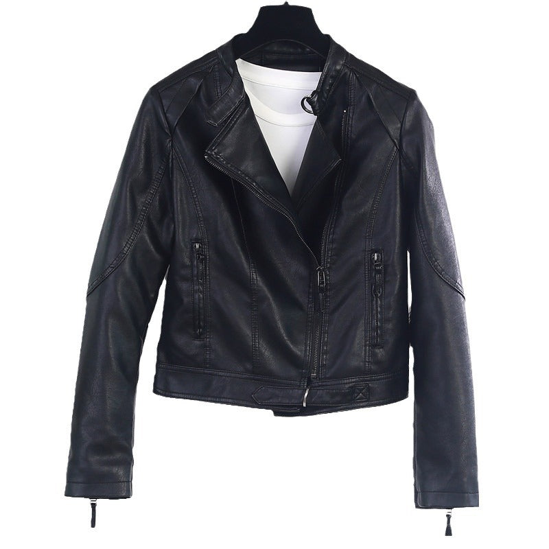 Damen lässige Bikerjacke aus hochwertigem  R&B