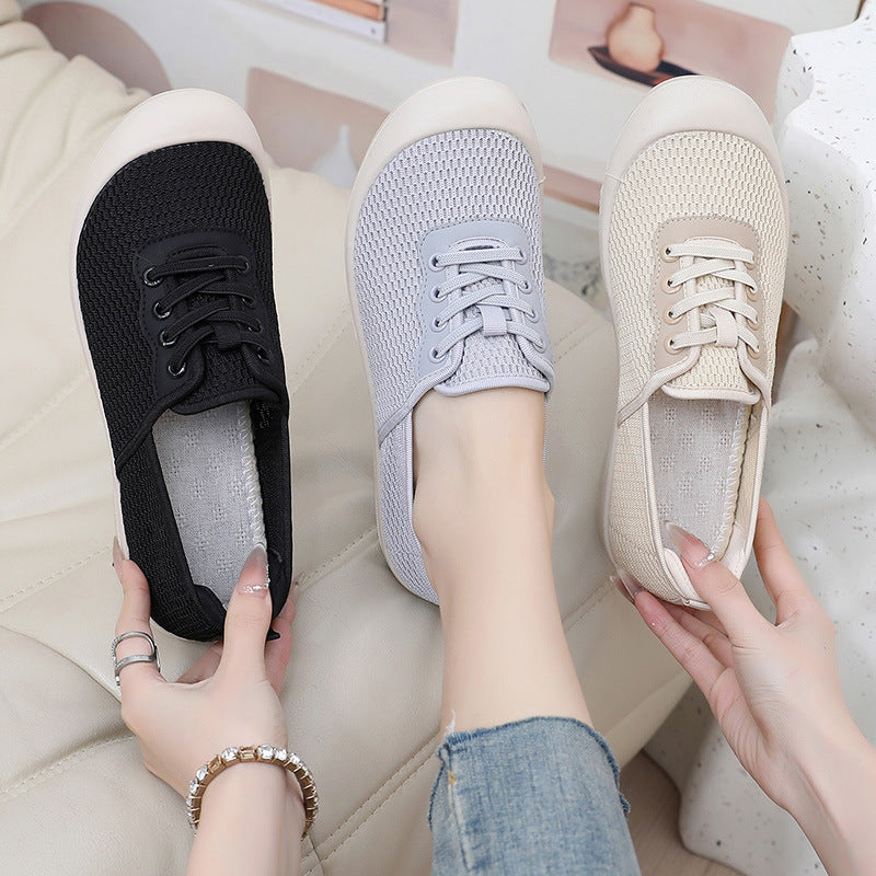 Damen Atmungsaktive Freizeit-Sneaker mit flexibler Sohle und elastischem Schnürsystem R&B