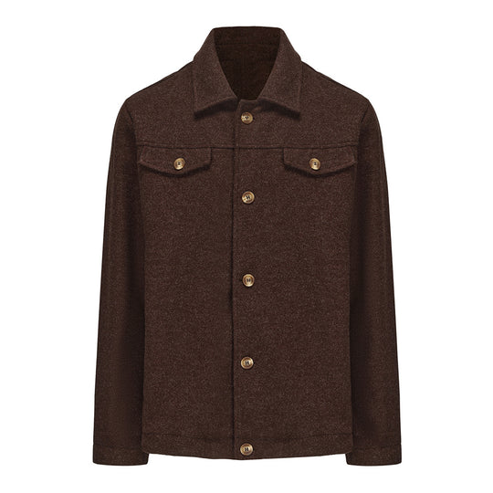 Herren lässige Fleecejacke mit strukturiertem Innenfutter R&B