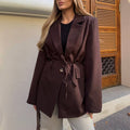 Damen modischer Blazer mit Gürtel R&B