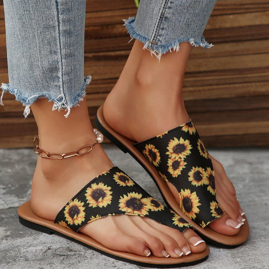 Damen Zehentrenner-Sandalen mit modischem Denim-Design und komfortablem Fußbett R&B