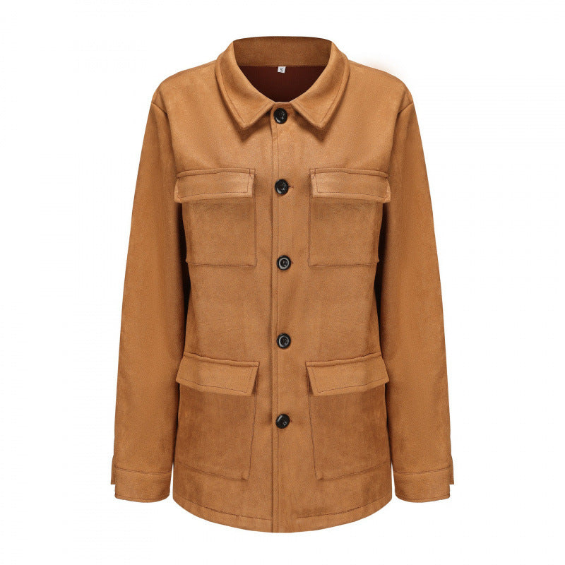 Damen praktische Jacke im modernen Look mit aufgesetzten Taschen R&B