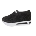 Damen Bequeme Slip-On Sneakers mit Glitzer-Design