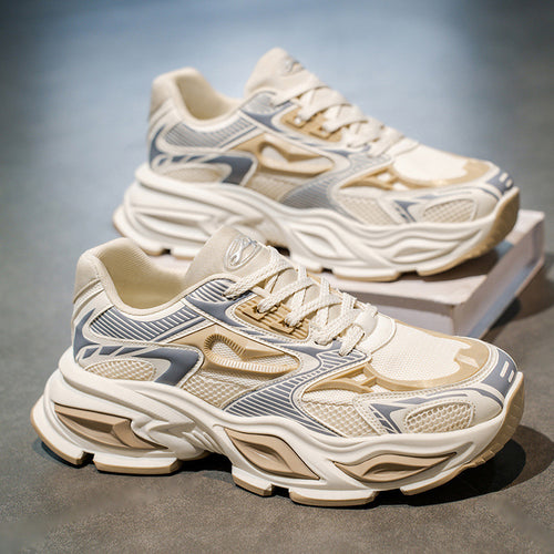 Damen Sportliche Sneakers mit atmungsaktivem Mesh-Obermaterial und stoßdämpfendem Sohlenprofil R&B