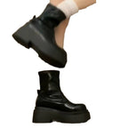 Damen Modische Stiefel mit robuster Plateausohle und weichem Obermaterial R&B
