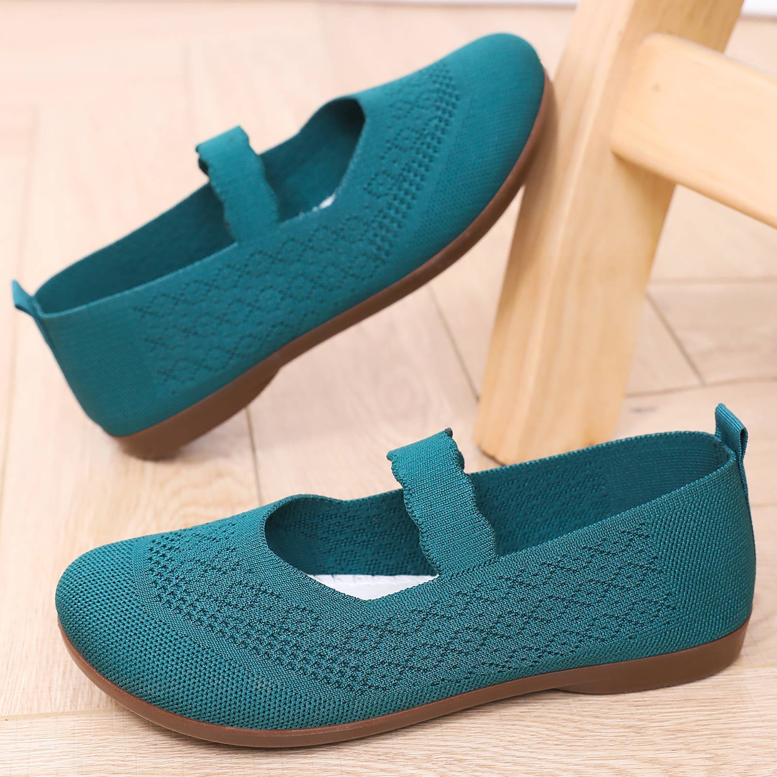 Damen Ballerinas mit rutschfester Sohle und atmungsaktivem Obermaterial R&B