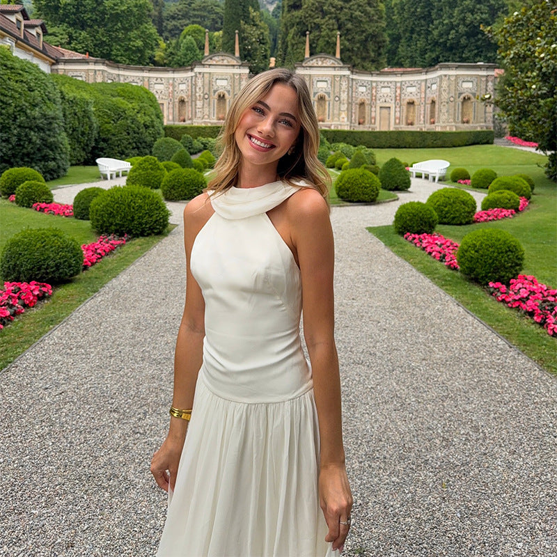 Damen Elegantes Maxikleid mit hochwertigem Chiffon und femininer Drapierung R&B