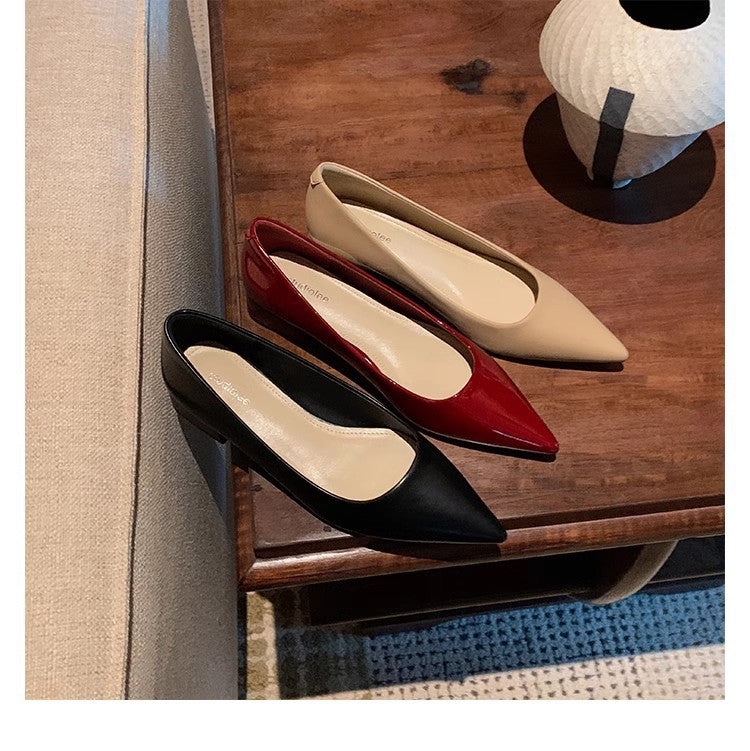 Damen elegante spitze Ballerinas aus hochwertigem Leder R&B