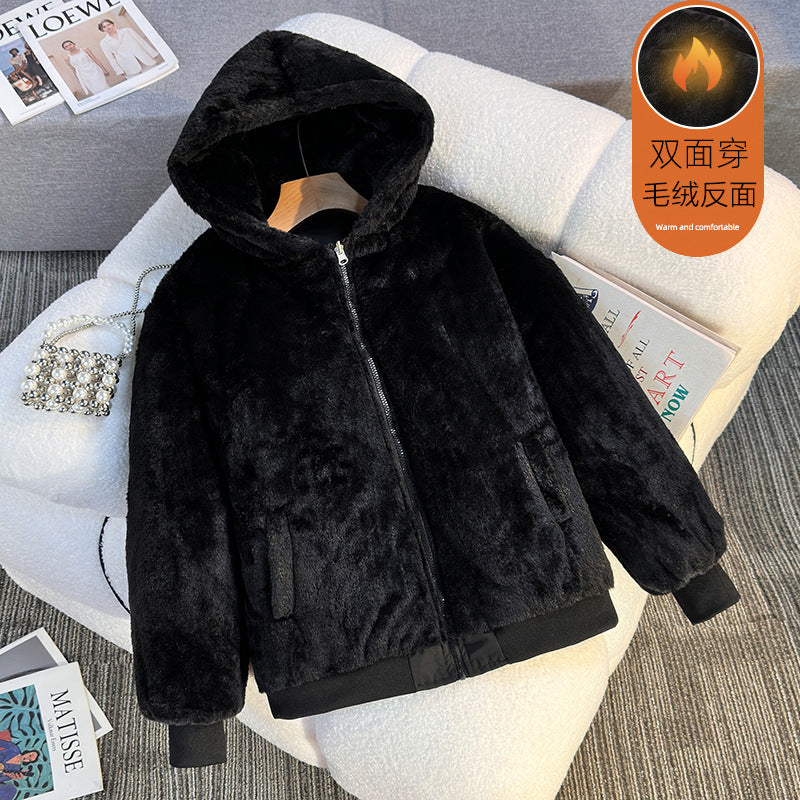 Damen Fleecegefütterte Kapuzenjacke mit Wendeoption R&B