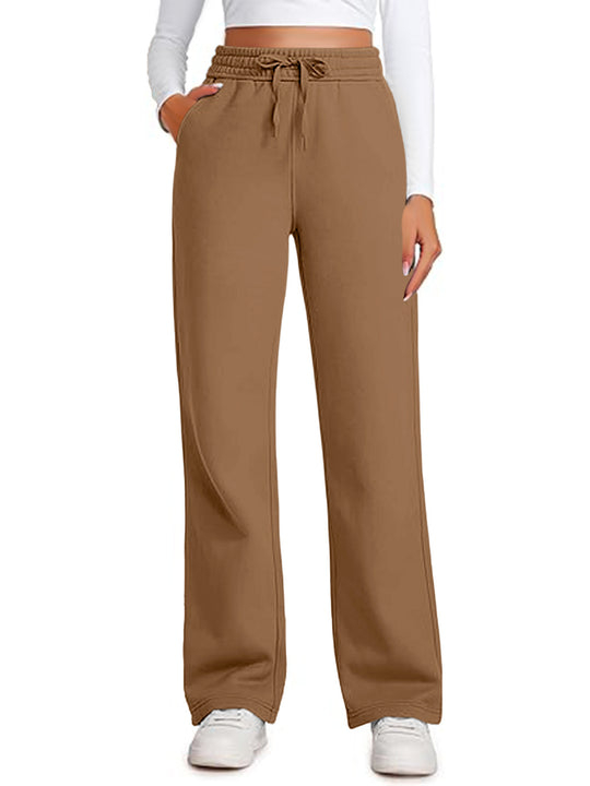 Damen Lässige Freizeithose mit weitem Schnitt und elastischem Bund R&B