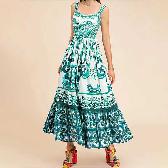 Damen Maxikleid mit elegantem, floralen Print R&B