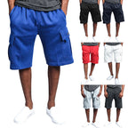 Herren Cargo-Shorts aus atmungsaktivem Sweatstoff mit verstellbarem Kordelzug und praktischen Taschen R&B