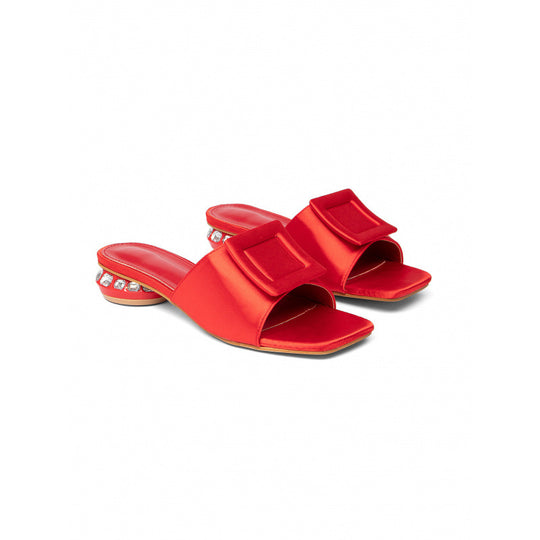 Damen Sandalen mit dekorativen Schnallen und funkelndem Absatz R&B
