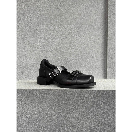 Damen elegante Schnürschuhe mit modischer Schnallenverzierung R&B