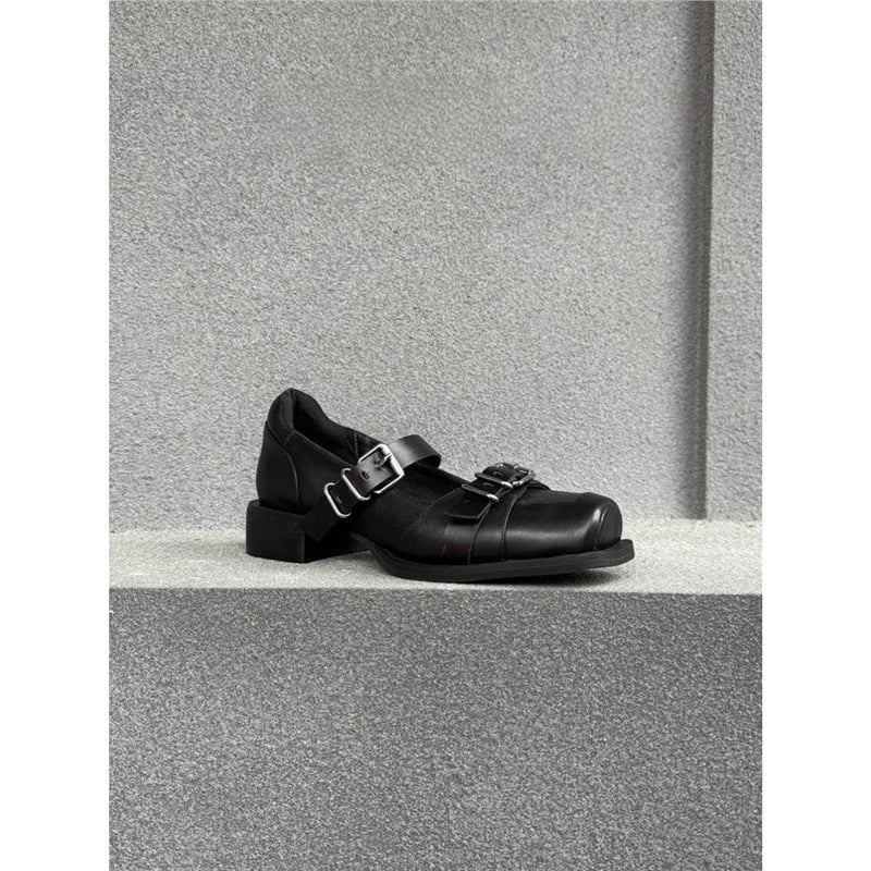 Damen elegante Schnürschuhe mit modischer Schnallenverzierung R&B