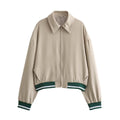 Damen Sportliche Jacke im modernen Oversized-Schnitt mit Stehkragen und Reißverschluss