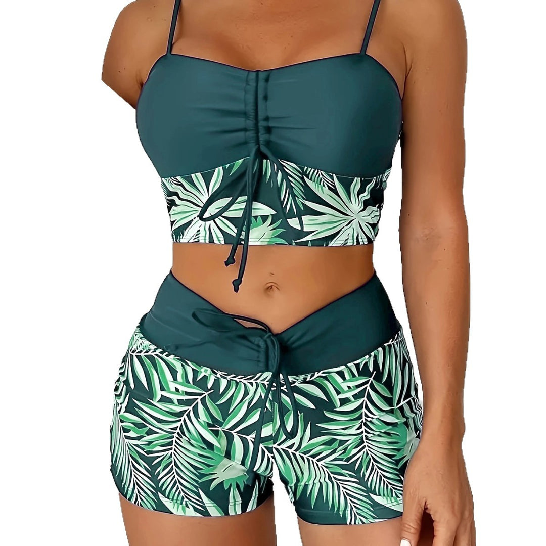 Damen Crop-Top-Bikini mit Short R&B