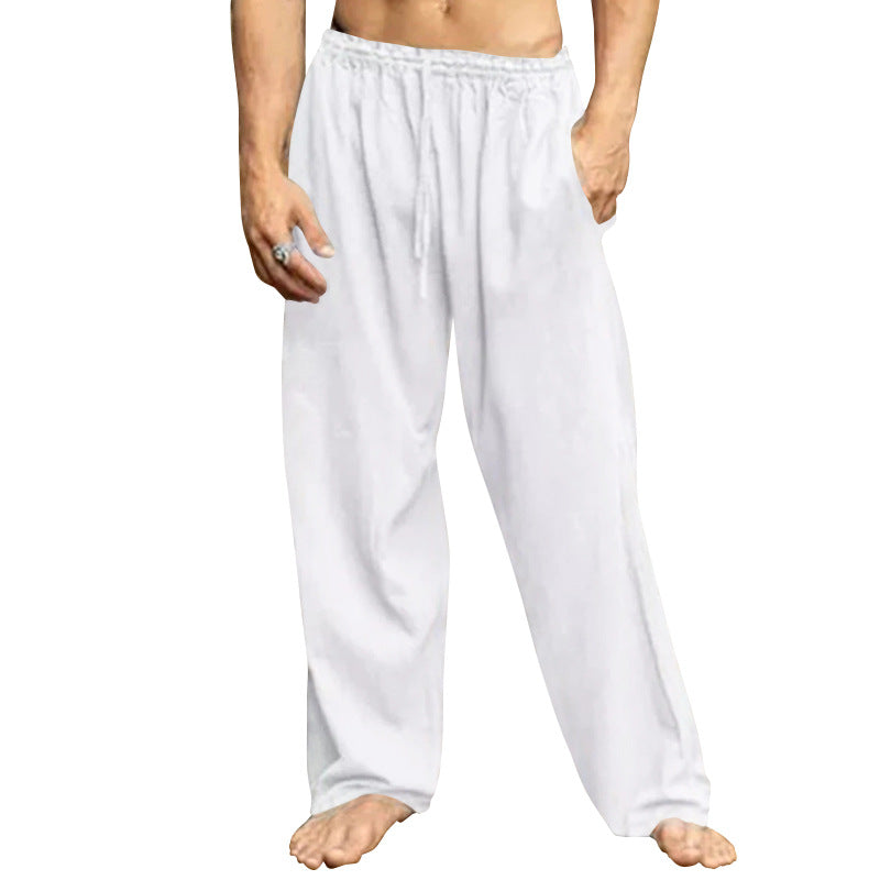 Herren bequeme Freizeit-Hose mit elastischem Bund und seitlichen Eingrifftaschen R&B