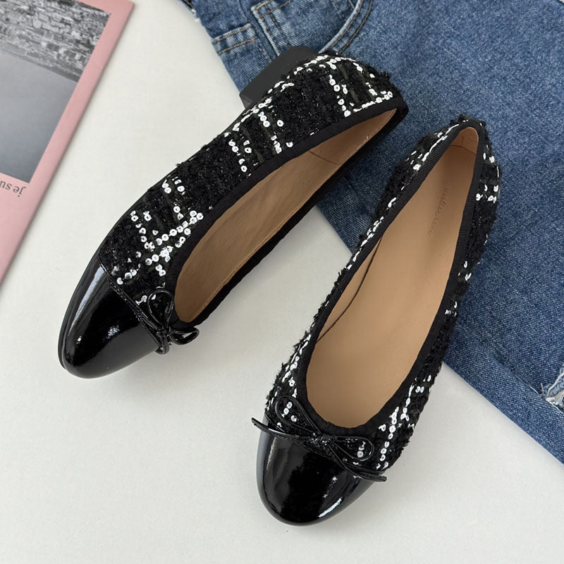 Damen Ballerinas mit zeitlosem Design und eleganter Schleifenapplikation R&B