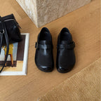 Damen Mokassins mit elegantem Riemendesign aus hochwertigem Leder