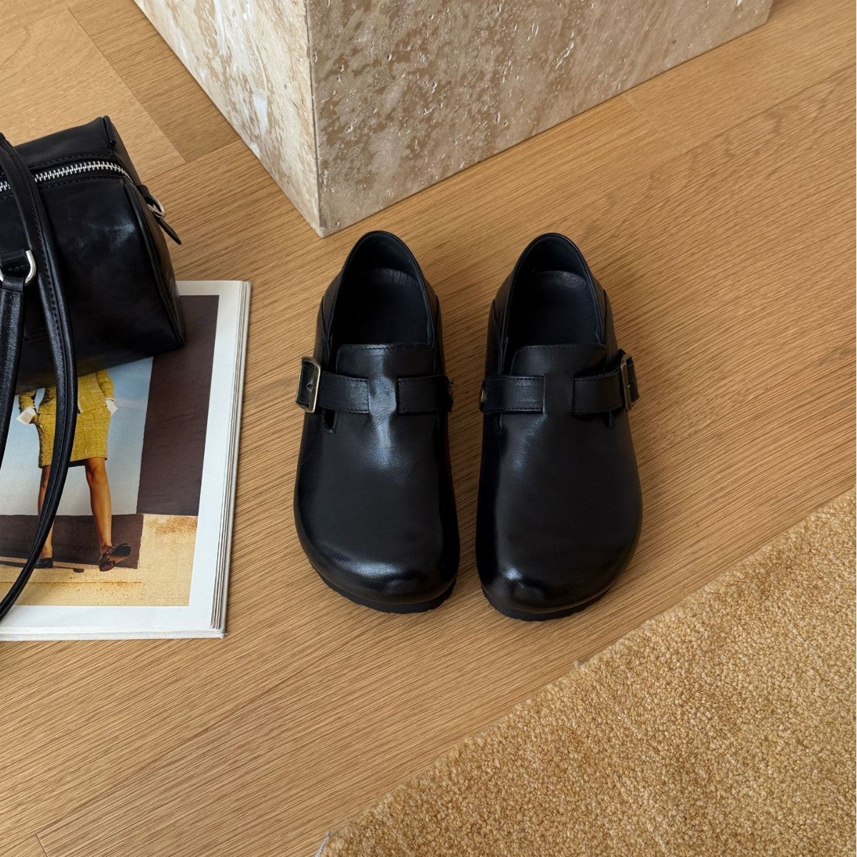 Damen Mokassins mit elegantem Riemendesign aus hochwertigem Leder