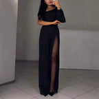 Asymmetrischer einseitiger Damen-Jumpsuit mit Paillettenpanel R&B