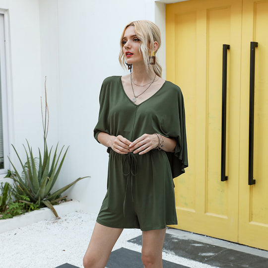 Damen Jumpsuit mit oversize Schnitt und verstellbarem Taillenzug R&B