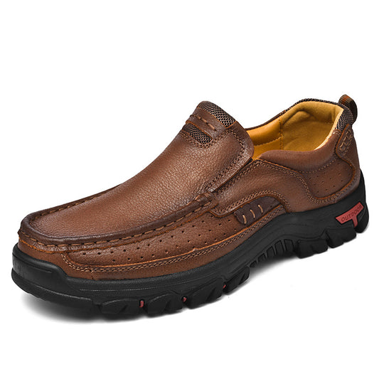 Herren Premium-Leder Mokassins mit rutschfester Laufsohle R&B