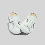Damen Clogs mit floralem Dekor und verstellbarem Riemen
