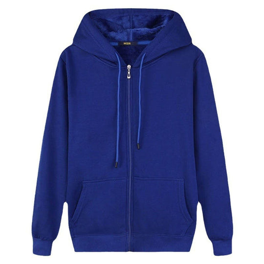 Damen Kapuzenjacke mit durchgehendem Reißverschluss und praktischen Seitentaschen R&B