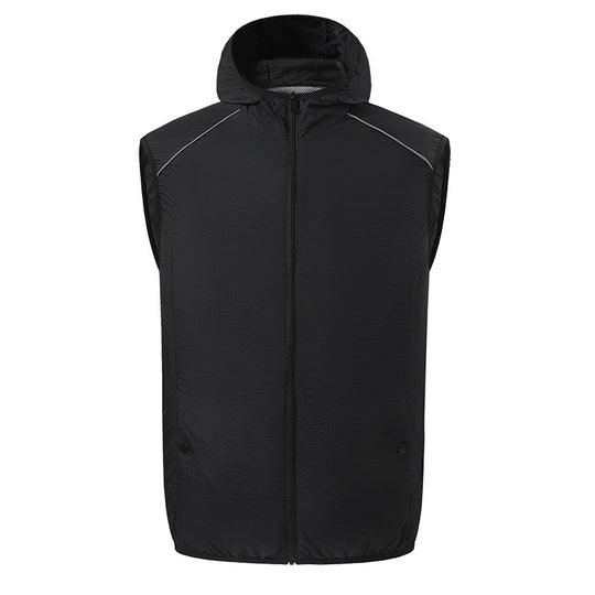 Herren nan leichte wasserdichte Kapuzenjacke winddicht mit reflektierenden Details R&B