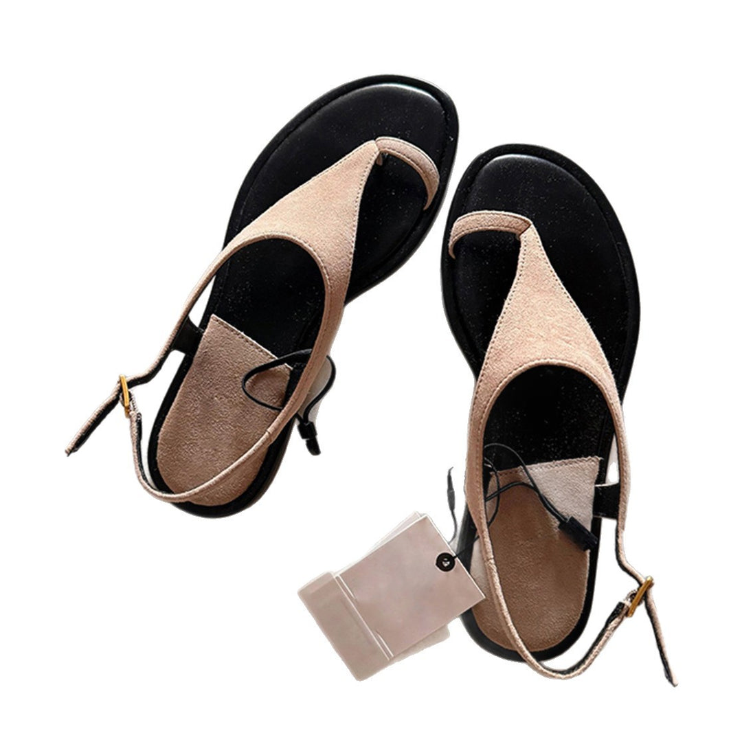 Damen Modische Zehentrenner-Sandalen mit elegantem Riemendesign und bequemem Fußbett R&B