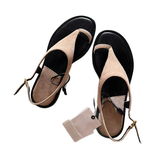 Damen Modische Zehentrenner-Sandalen mit elegantem Riemendesign und bequemem Fußbett R&B