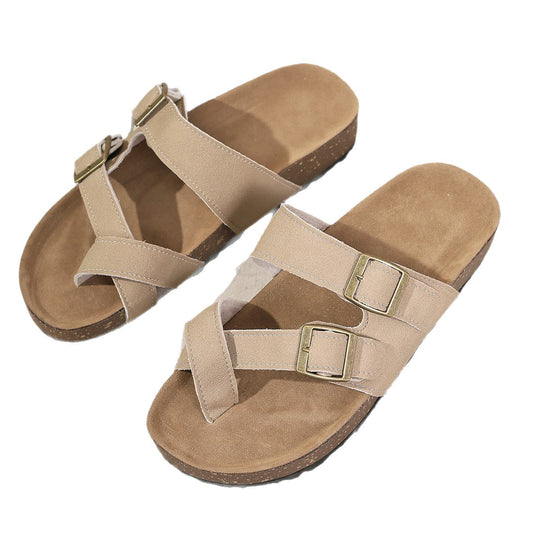 Damen Komfortable Slide-Sandalen mit verstellbaren Riemen R&B