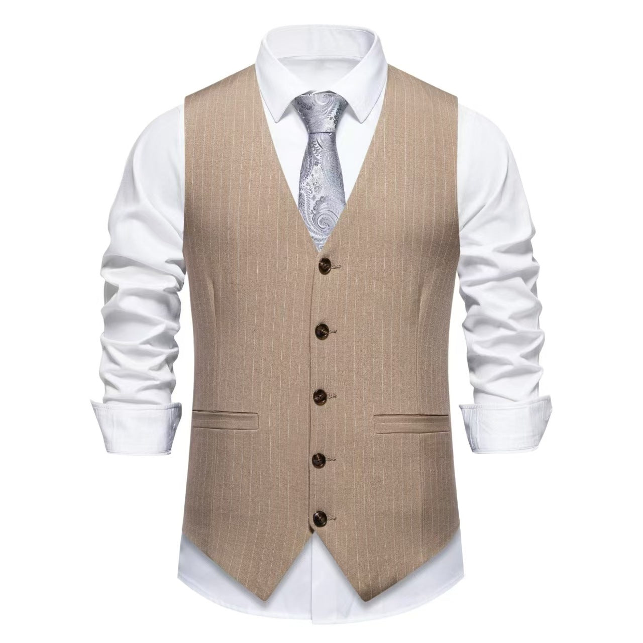 Herren elegante Weste mit feinen Knopfdetails R&B