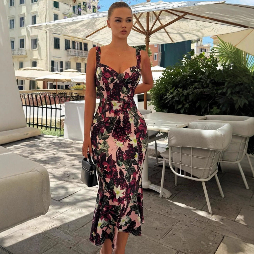 Damen Elegantes Maxikleid mit floralem Print und feminine Passform R&B
