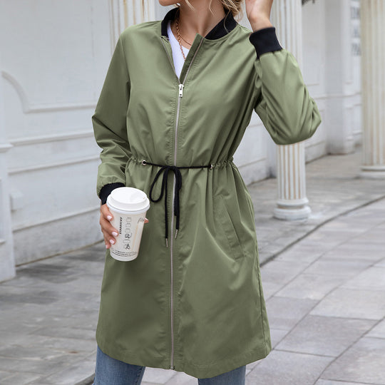 Damen funktionale Übergangsjacke mit Taillenzug und praktischen Taschen R&B
