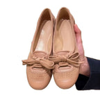 Damen Ballerina-Schuhe mit modischem Schleifendetail und hochwertiger Lederverarbeitung R&B