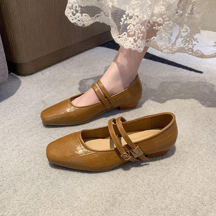 Damen elegante Ballerinas mit verstellbarem Riemen R&B