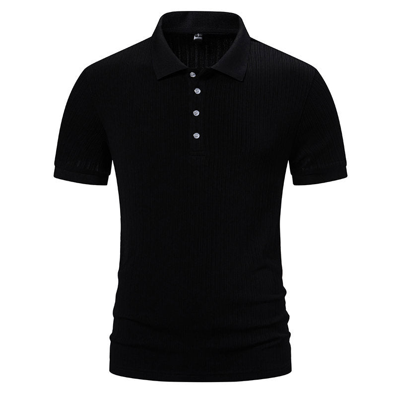 Herren modisches Kurzarm-Polohemd mit strukturiertem Design und hochwertigem Material
