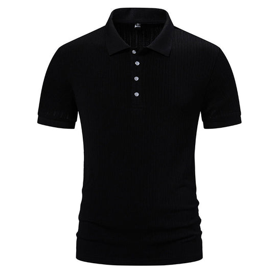 Herren modisches Kurzarm-Polohemd mit strukturiertem Design und hochwertigem Material R&B