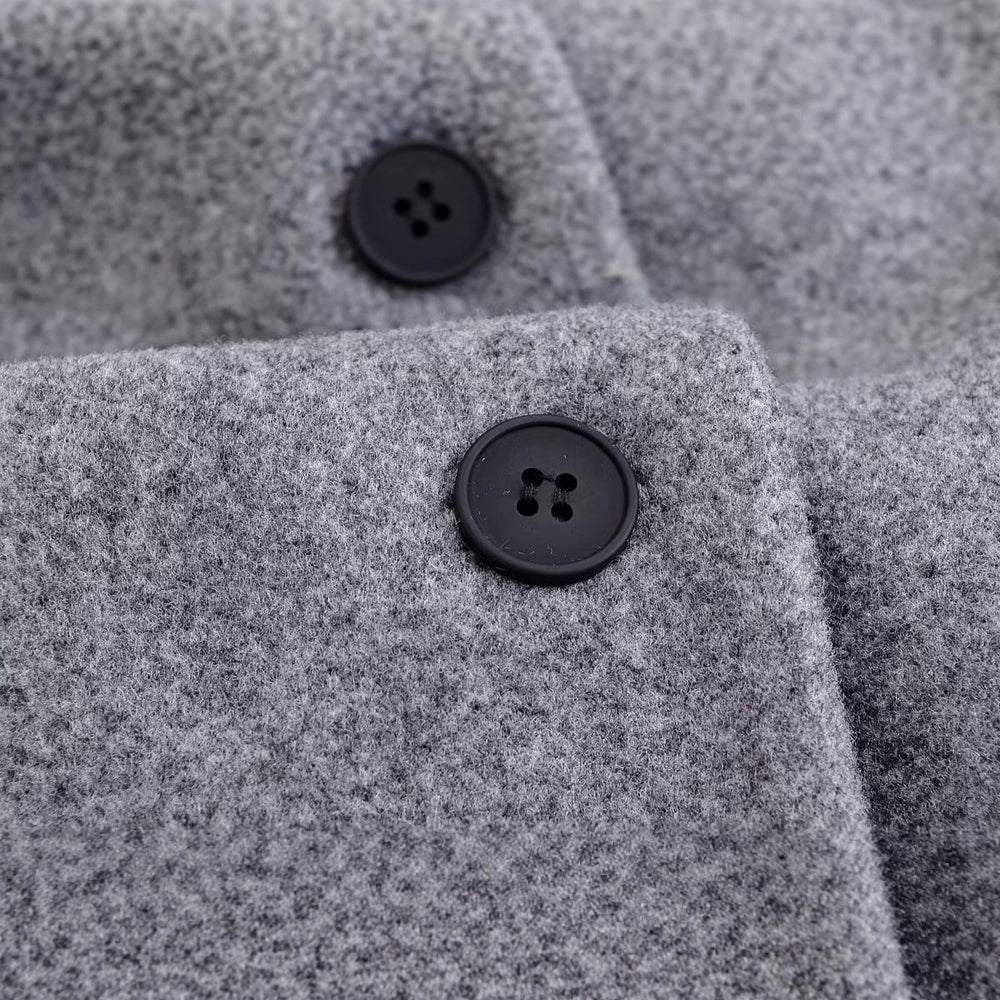 Damen eleganter Bouclé-Mantel R&B
