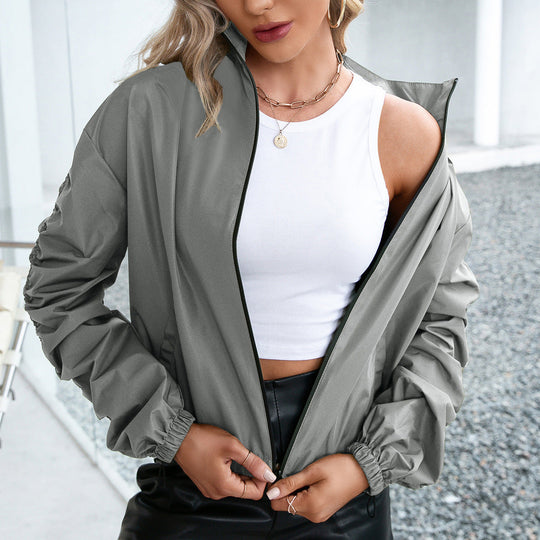 R&B | Outdoor-Jacke Wasserdicht Leicht Lockerer Schnitt Reißverschluss Elastische Bündchen