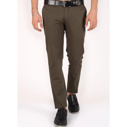 Herren Chinohose schmal mit Elastikbund