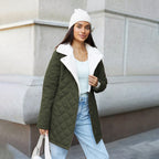 Damen gesteppte Wolljacke R&B