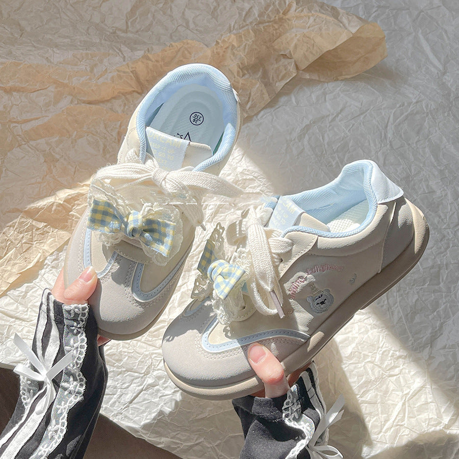 Damen Sportliche Sneaker mit verspieltem Schleifendetail R&B